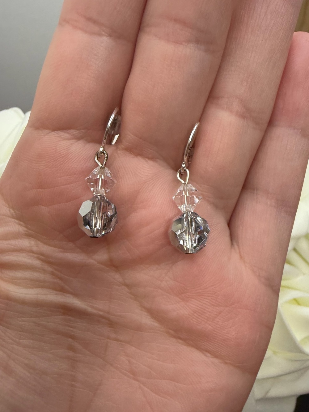Crystal Drop Dangle Earrings - Clear